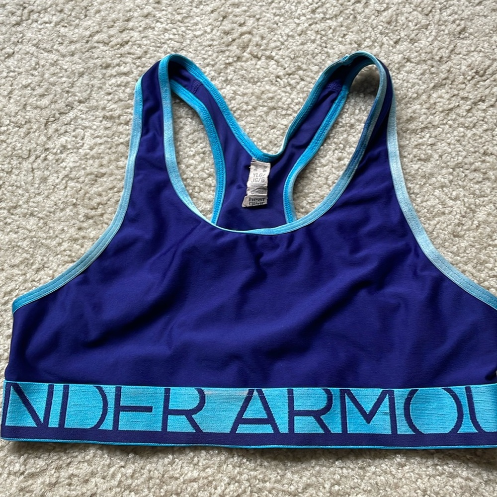 Under armour, blue sports bra, kids